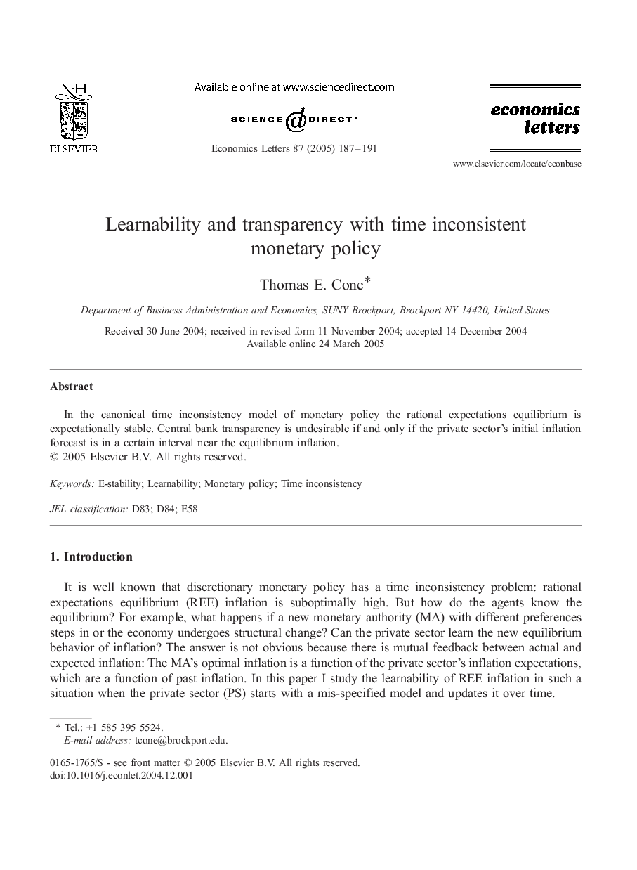 Learnability and transparency with time inconsistent monetary policy