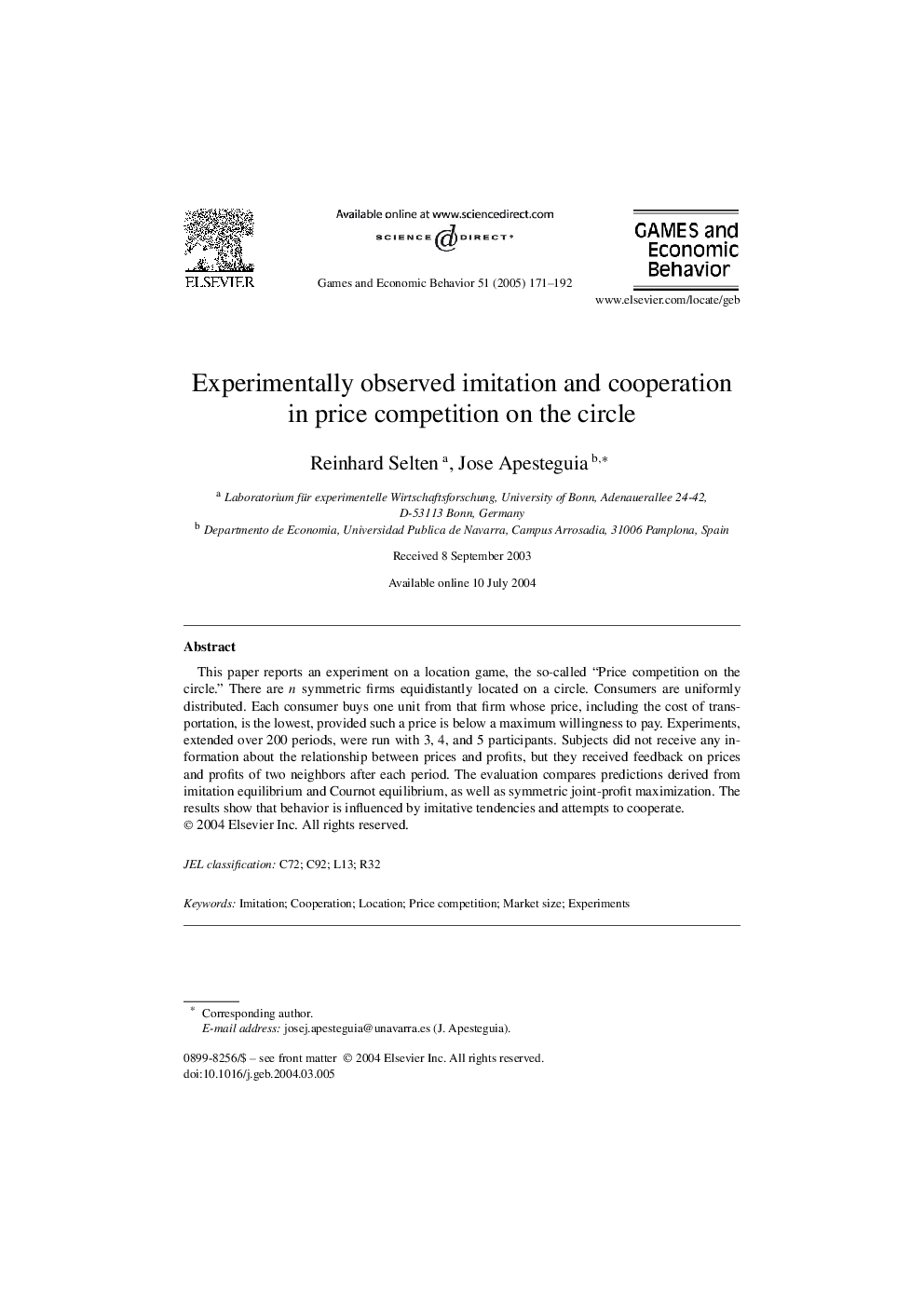 Experimentally observed imitation and cooperation in price competition on the circle