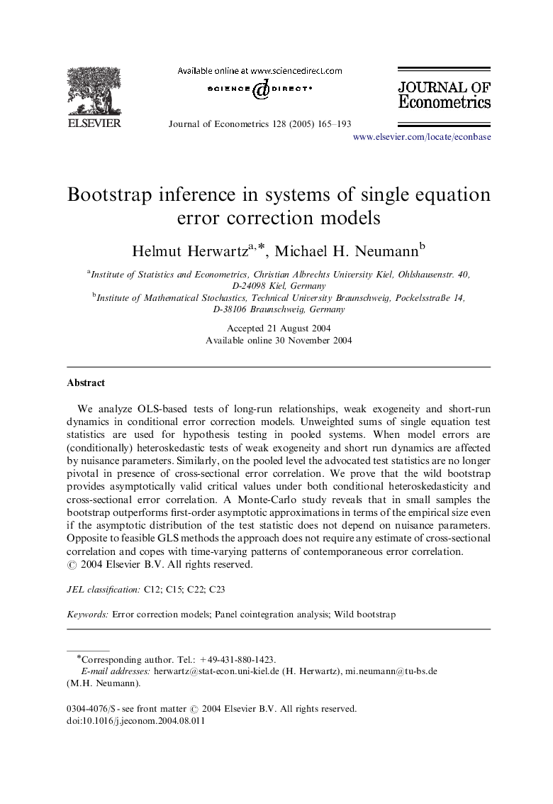 Bootstrap inference in systems of single equation error correction models