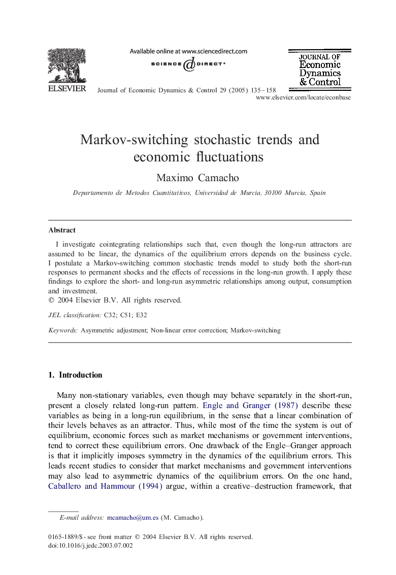 Markov-switching stochastic trends and economic fluctuations