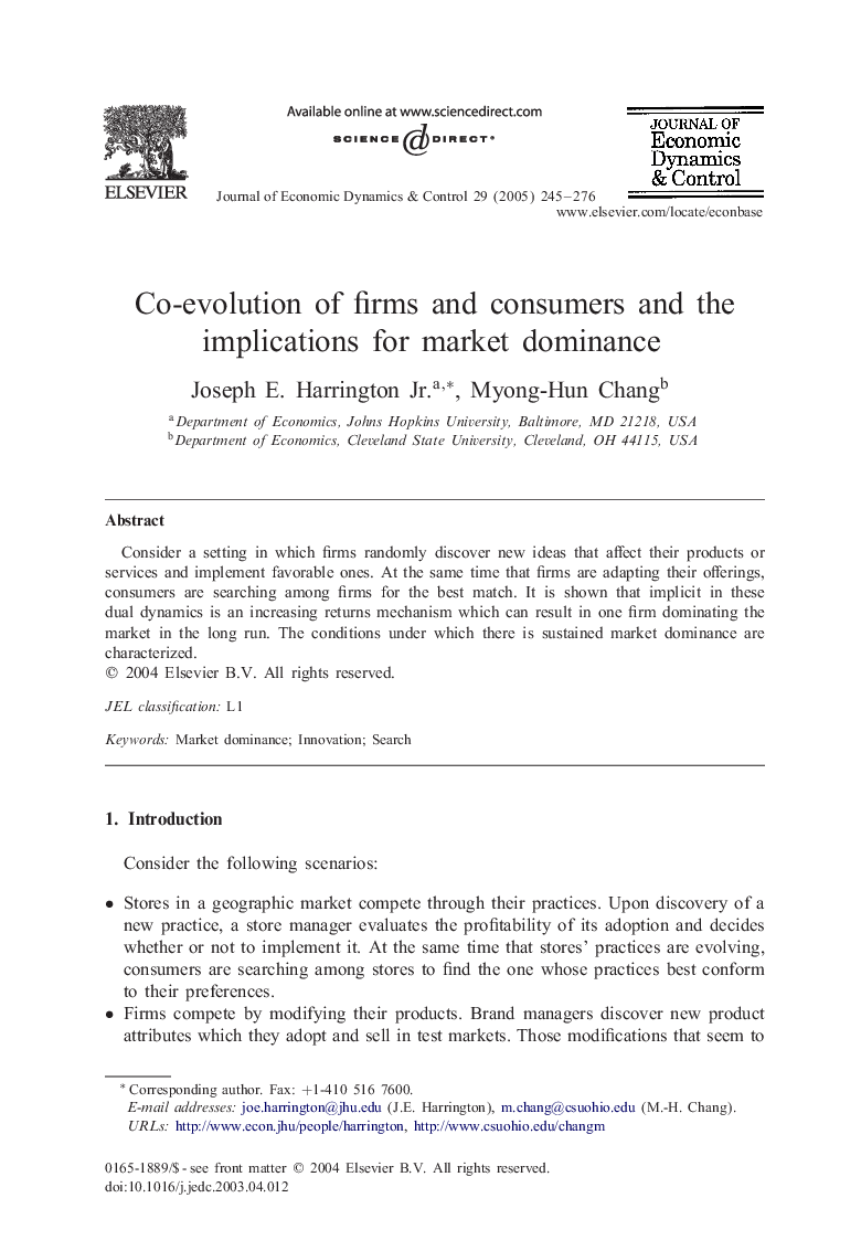 Co-evolution of firms and consumers and the implications for market dominance