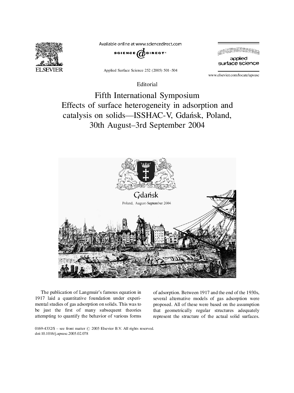 Fifth International Symposium