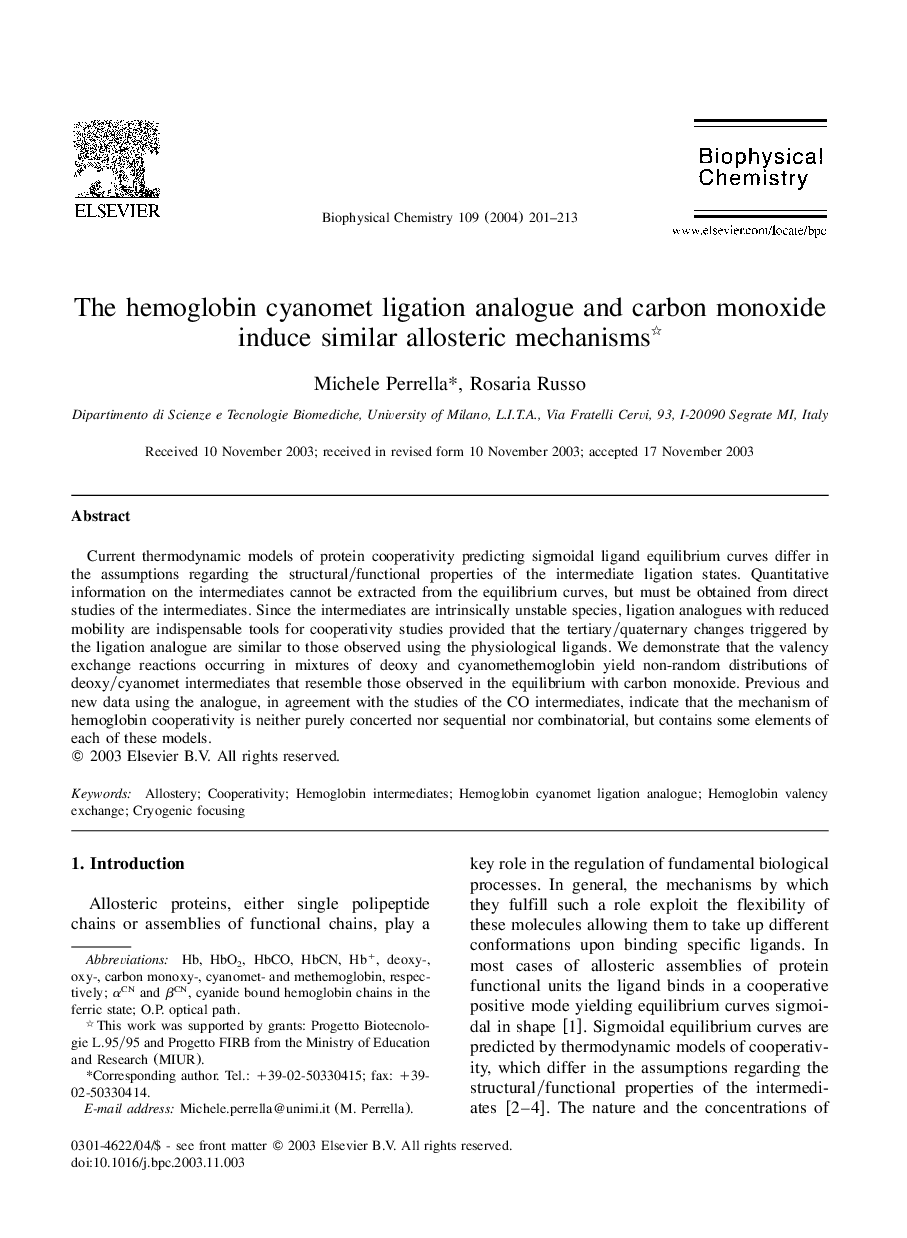 The hemoglobin cyanomet ligation analogue and carbon monoxide induce similar allosteric mechanisms