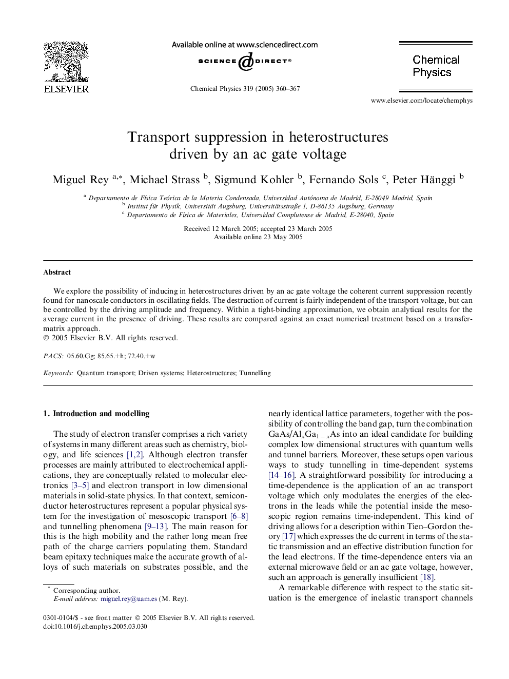 Transport suppression in heterostructures driven by an ac gate voltage