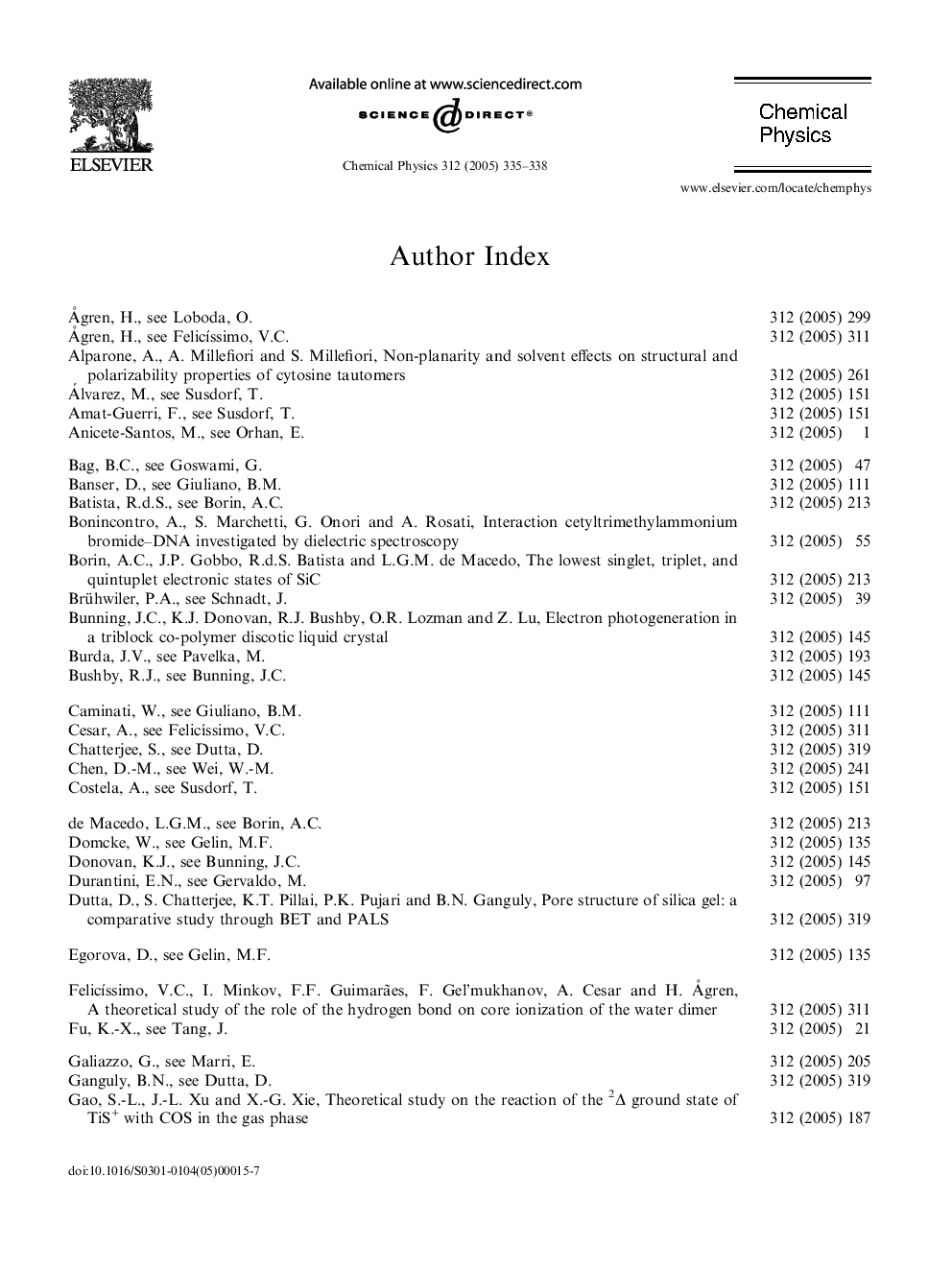 عکس صفحه اول مقاله: Author index Author index