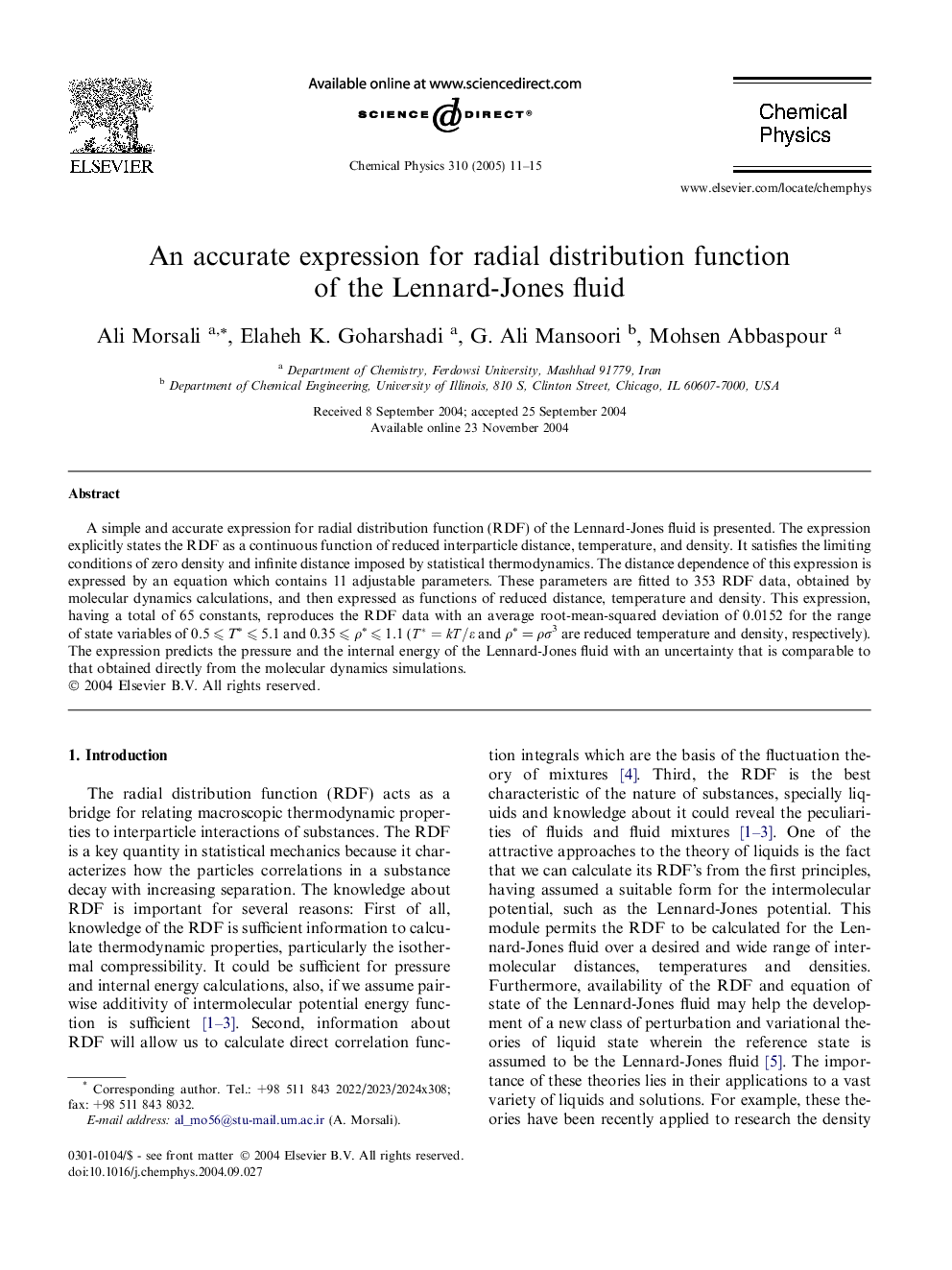 An accurate expression for radial distribution function of the Lennard-Jones fluid