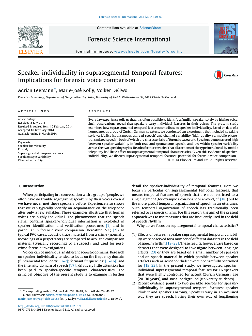 Speaker-individuality in suprasegmental temporal features: Implications for forensic voice comparison