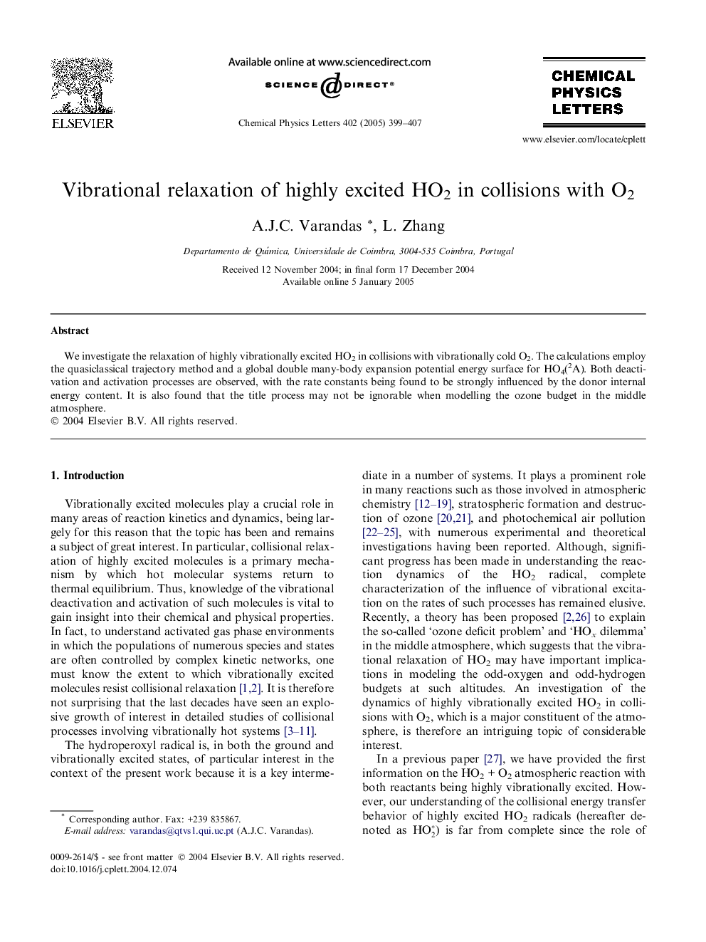 Vibrational relaxation of highly excited HO2 in collisions with O2