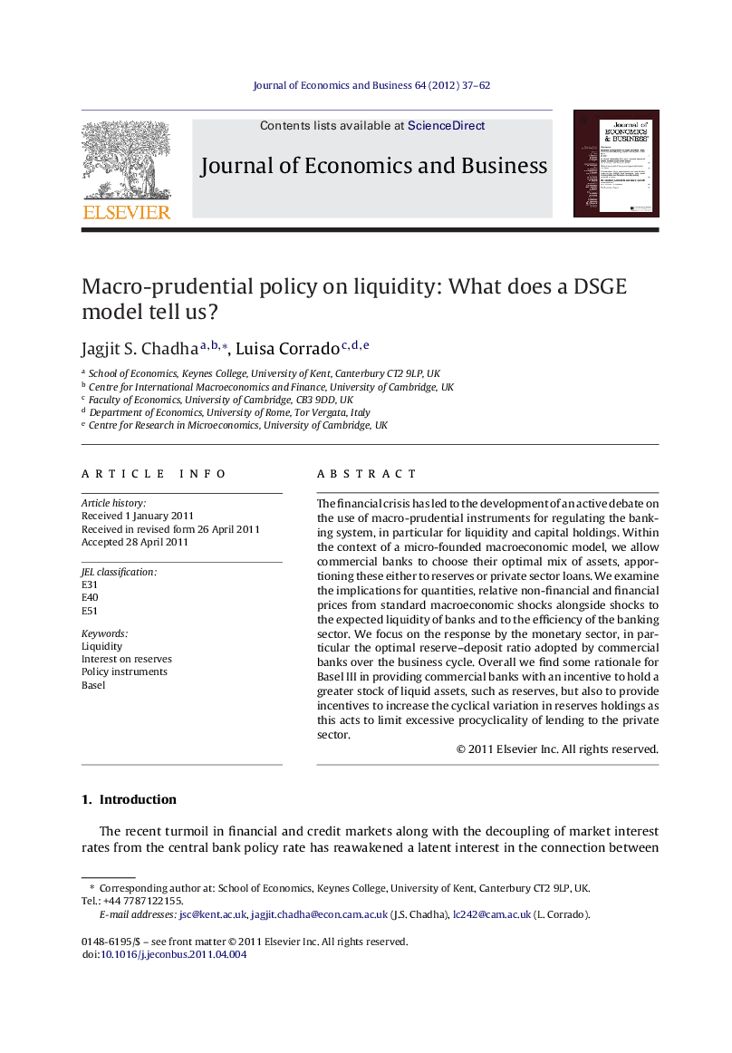 Macro-prudential policy on liquidity: What does a DSGE model tell us?