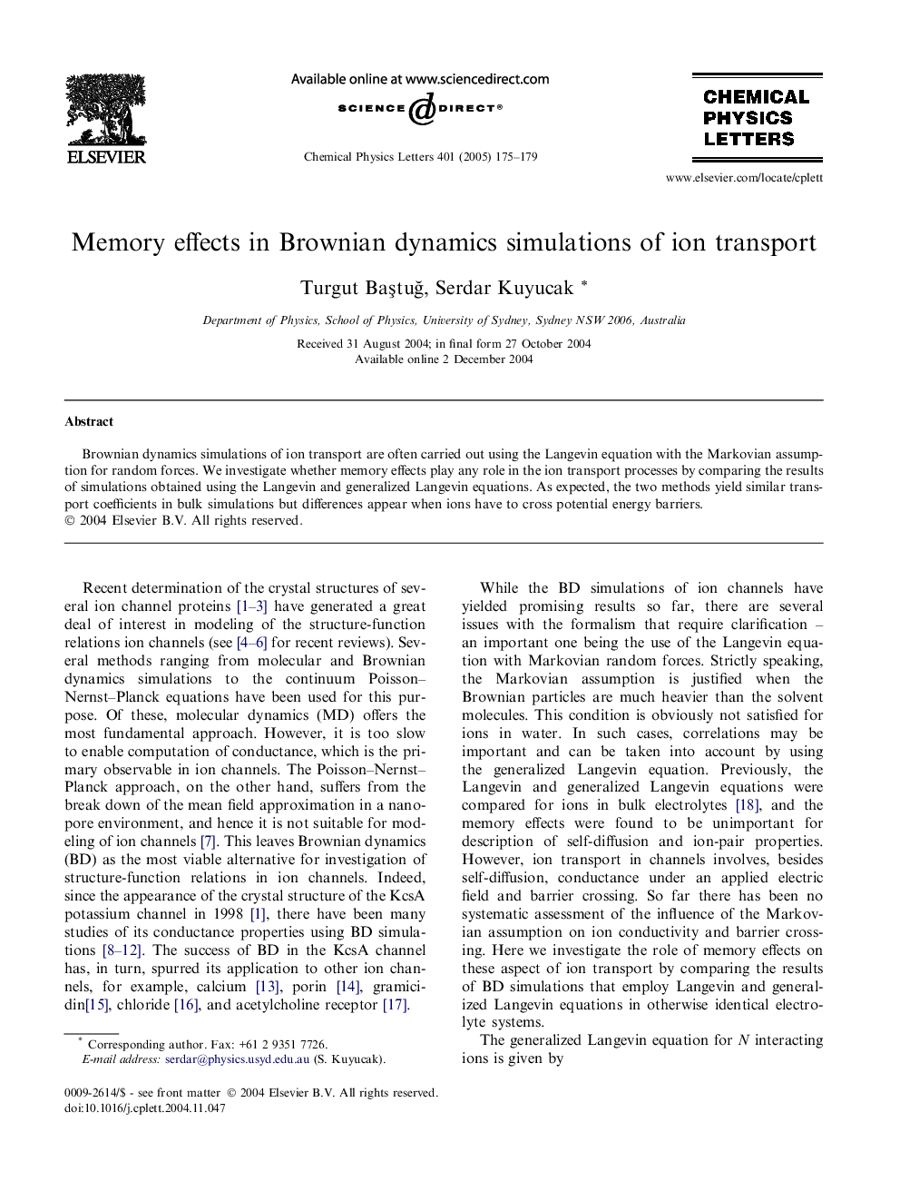 Memory effects in Brownian dynamics simulations of ion transport
