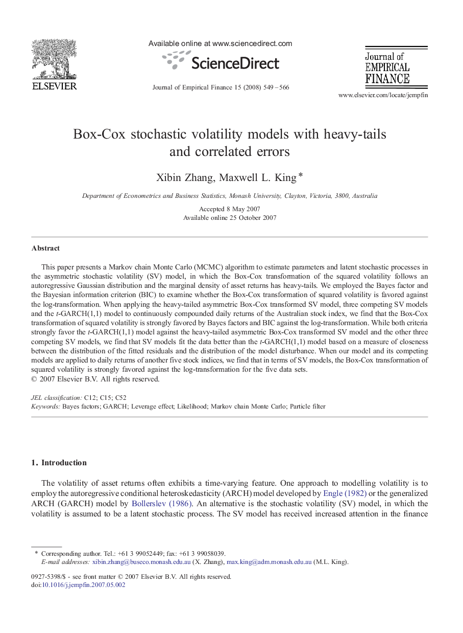 Box-Cox stochastic volatility models with heavy-tails and correlated errors