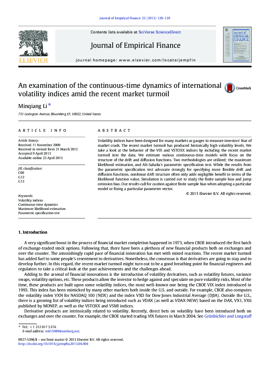 An examination of the continuous-time dynamics of international volatility indices amid the recent market turmoil