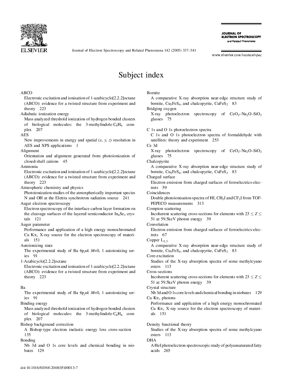 Subject Index