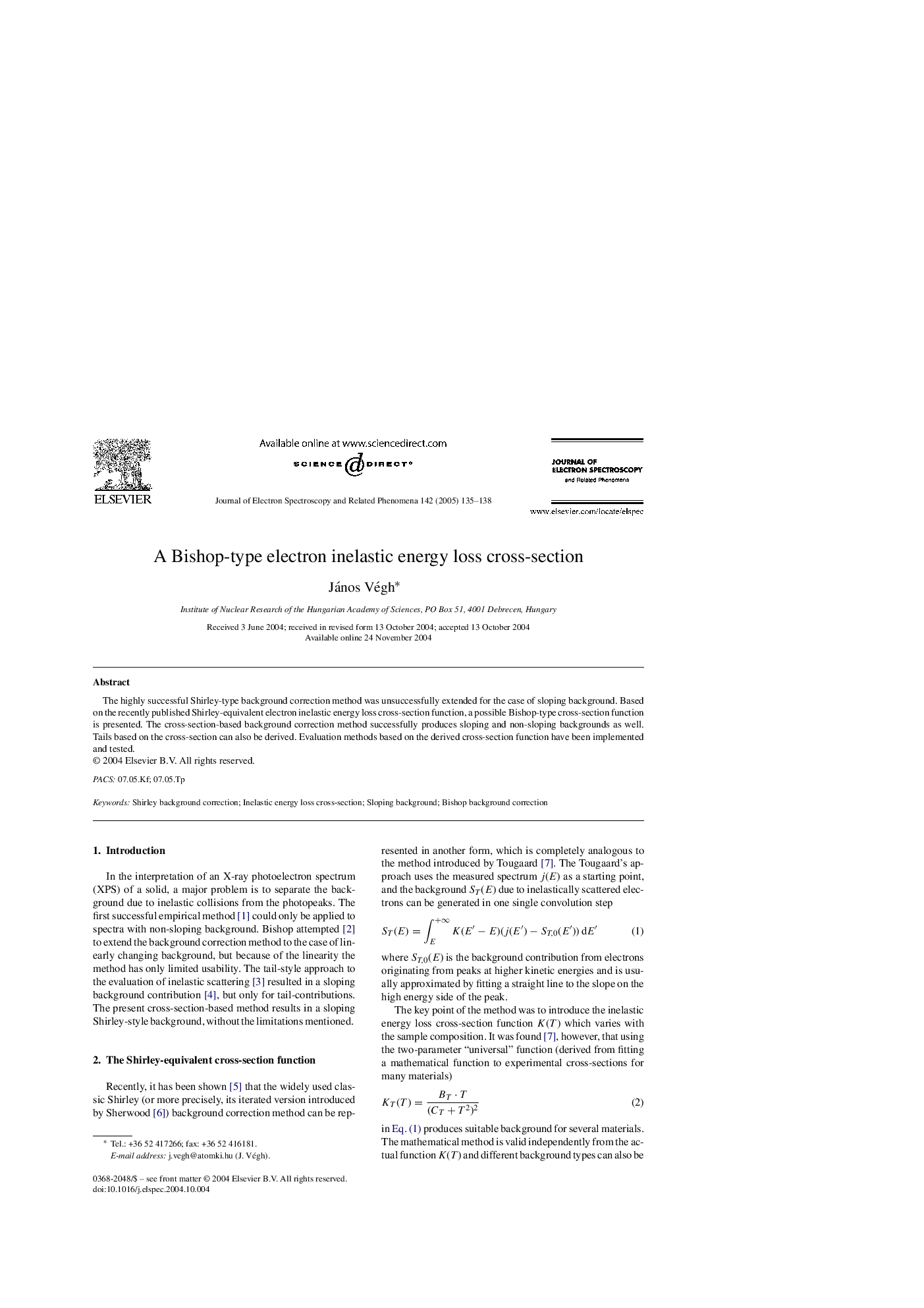 A Bishop-type electron inelastic energy loss cross-section