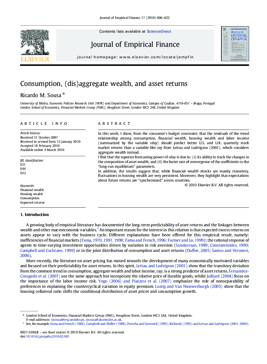 Consumption, (dis)aggregate wealth, and asset returns