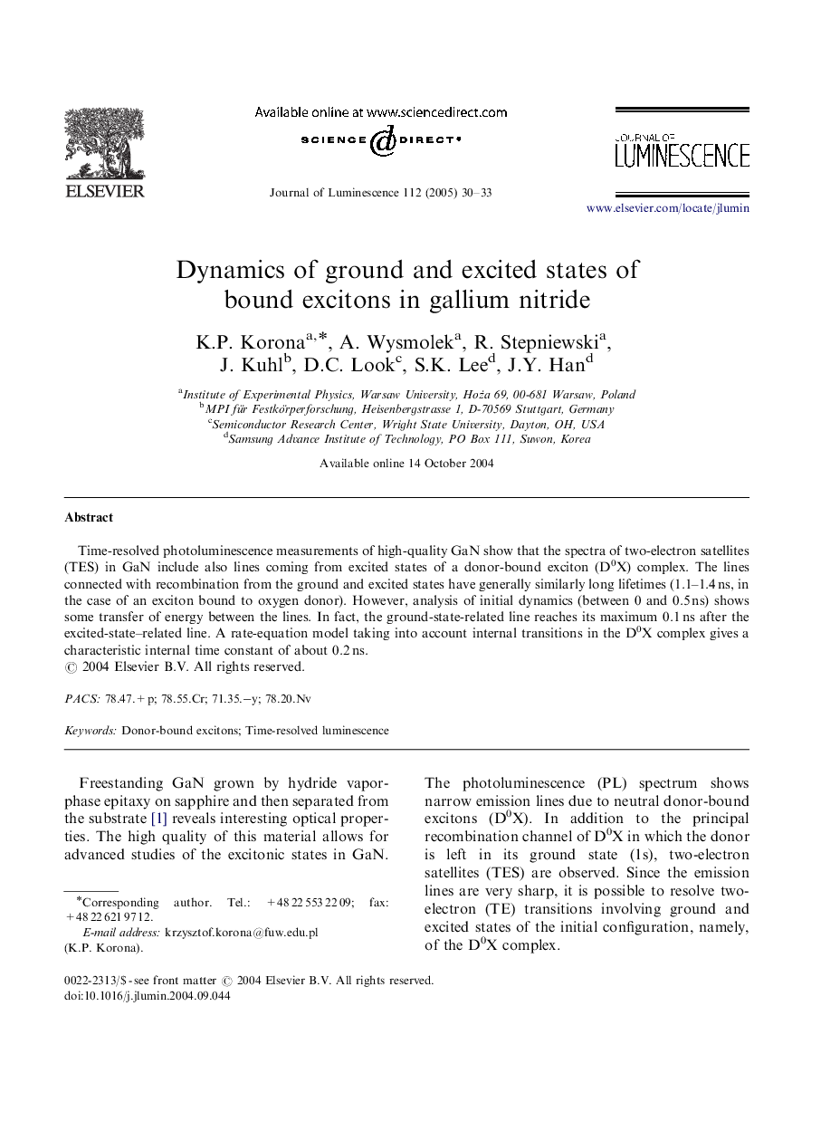 Dynamics of ground and excited states of bound excitons in gallium nitride