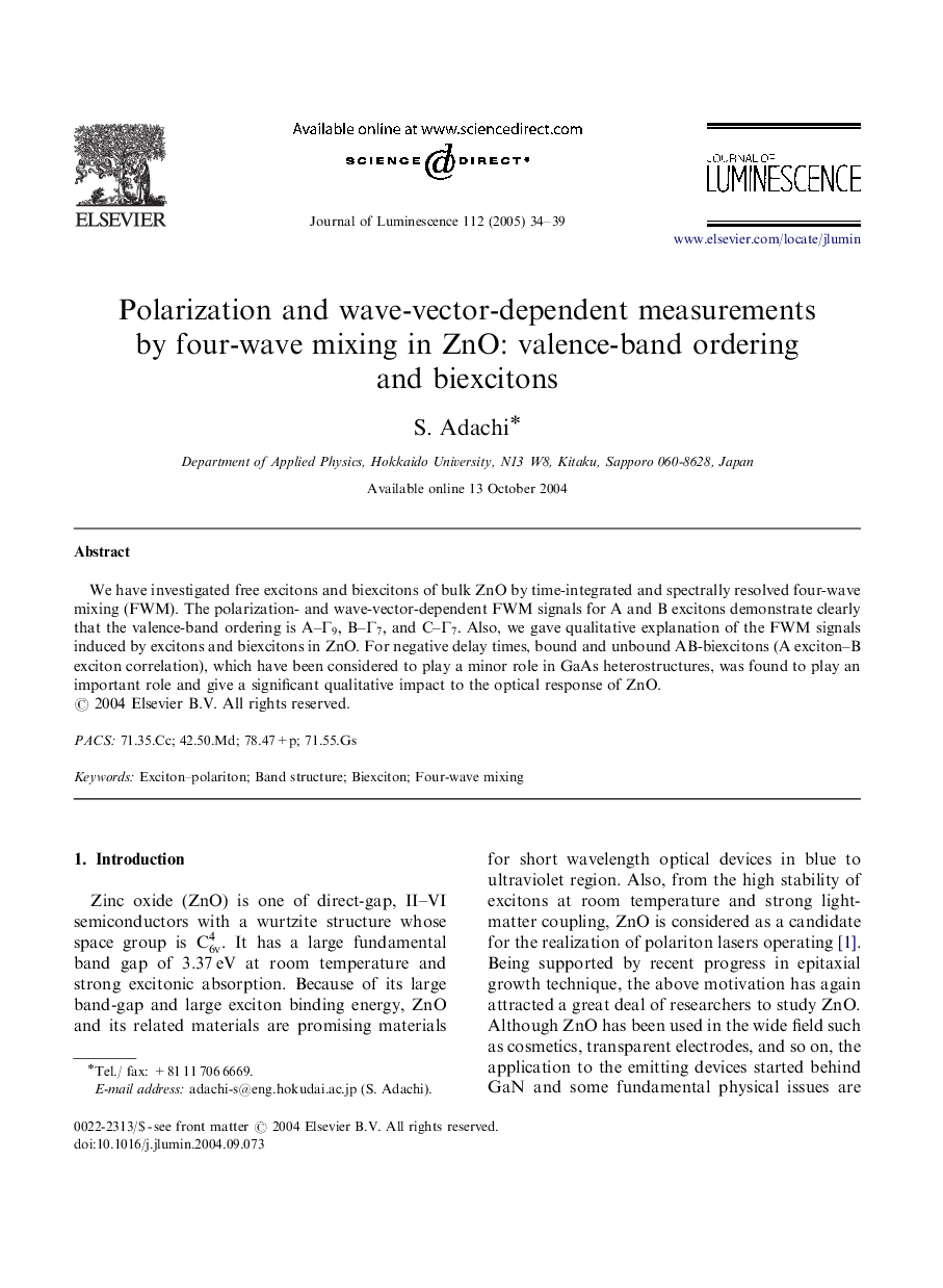 Polarization and wave-vector-dependent measurements by four-wave mixing in ZnO: valence-band ordering and biexcitons