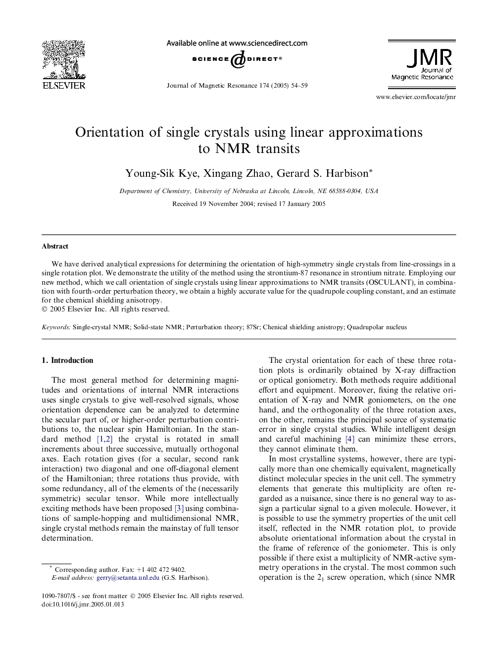 Orientation of single crystals using linear approximations to NMR transits