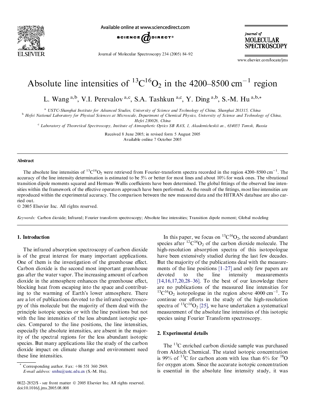 Absolute line intensities of 13C16O2 in the 4200-8500Â cmâ1 region