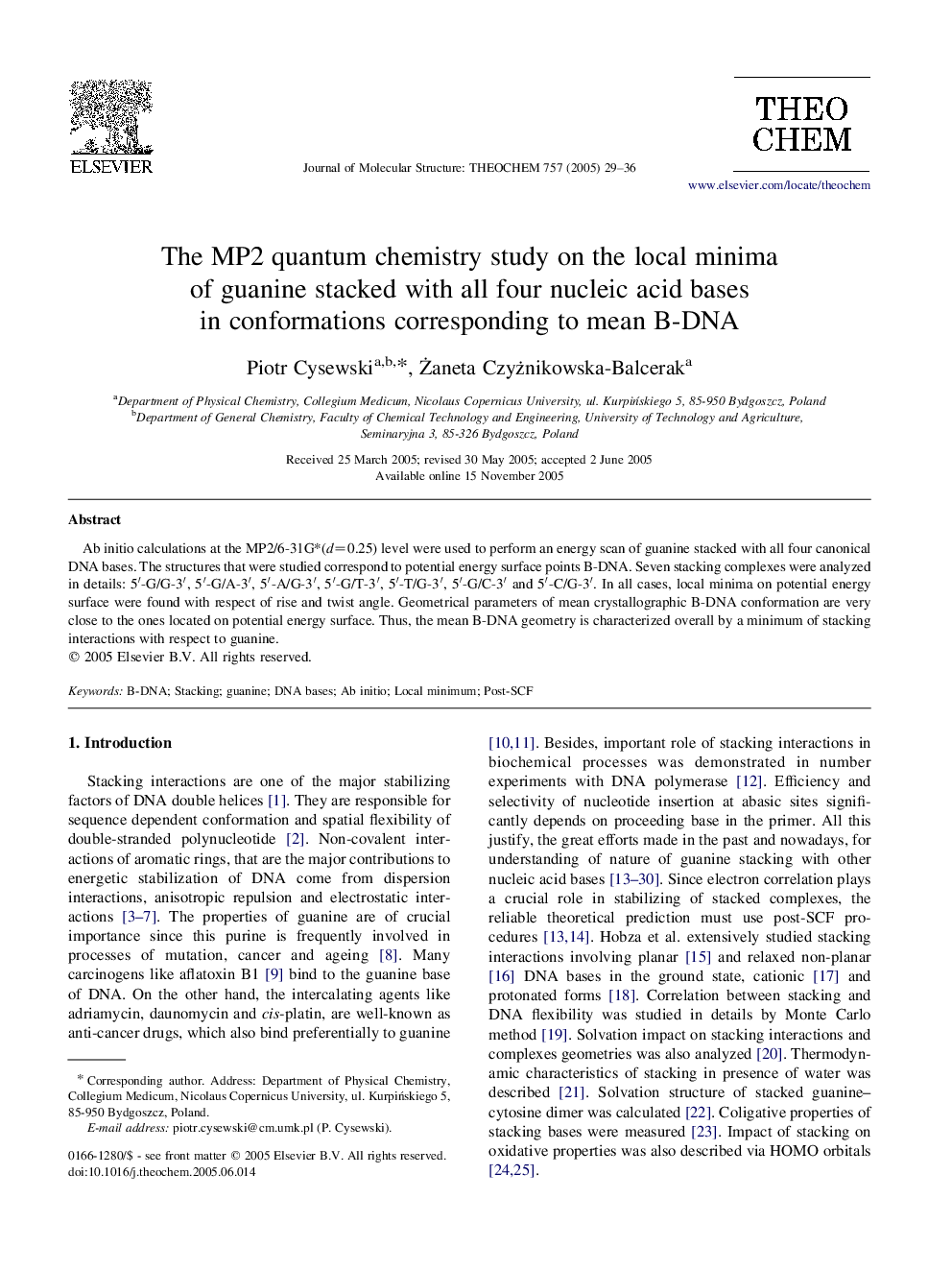 The MP2 quantum chemistry study on the local minima of guanine stacked with all four nucleic acid bases in conformations corresponding to mean B-DNA