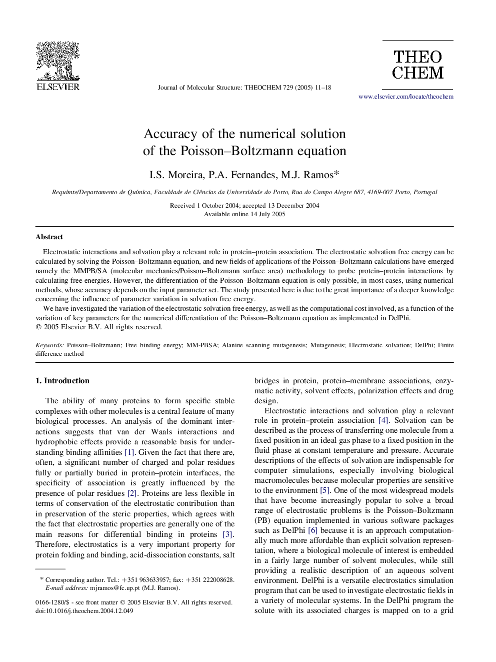 Accuracy of the numerical solution of the Poisson-Boltzmann equation