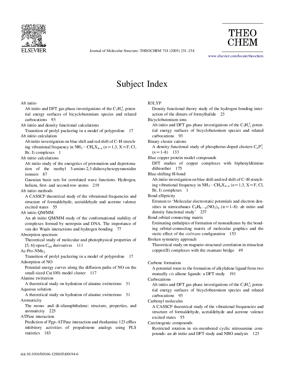 subject index