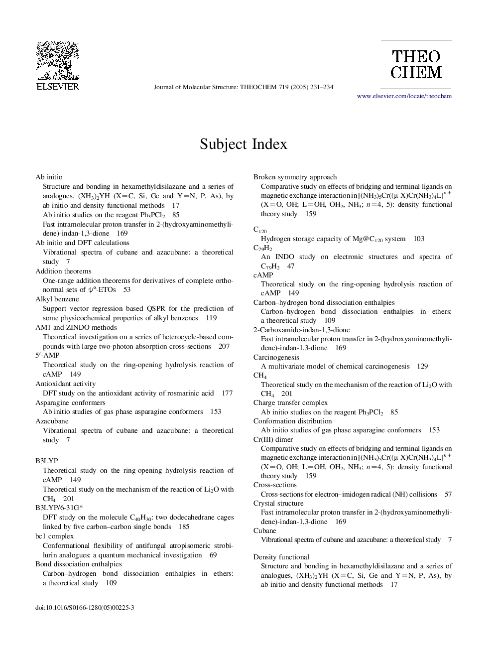 عکس صفحه اول مقاله: subject index subject index