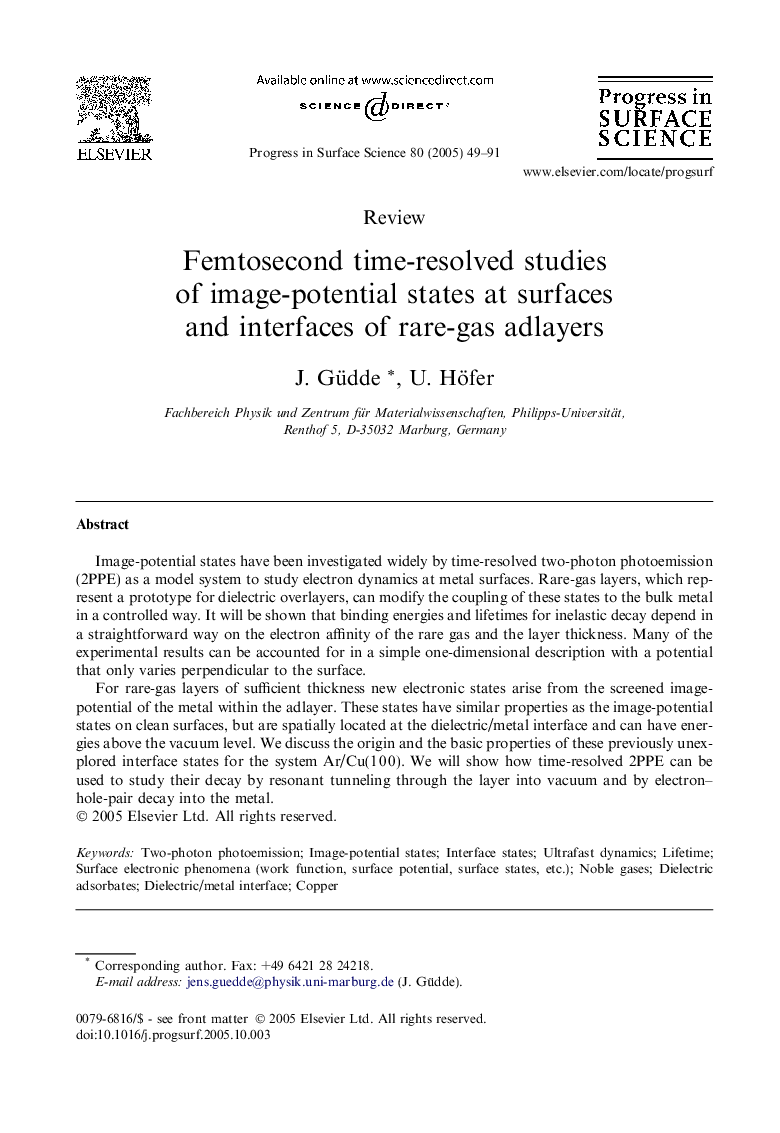 Femtosecond time-resolved studies of image-potential states at surfaces and interfaces of rare-gas adlayers