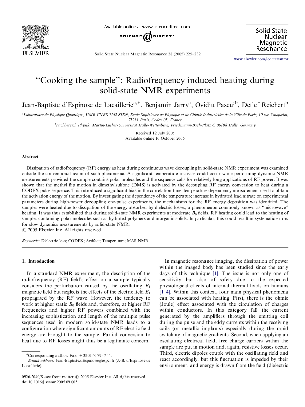 “Cooking the sample”: Radiofrequency induced heating during solid-state NMR experiments