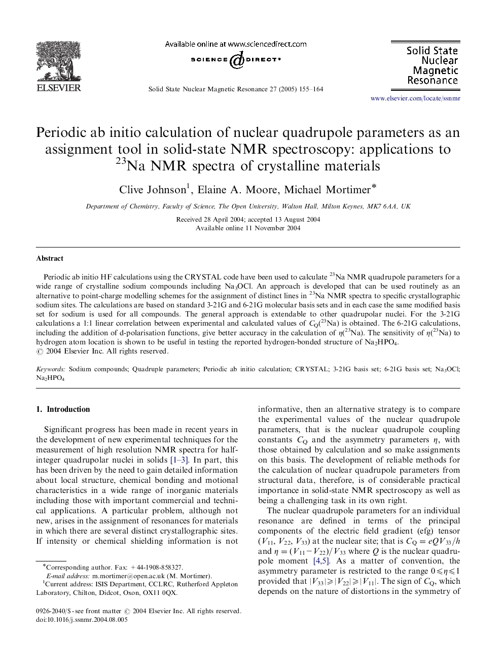 Periodic ab initio calculation of nuclear quadrupole parameters as an assignment tool in solid-state NMR spectroscopy: applications to 23Na NMR spectra of crystalline materials