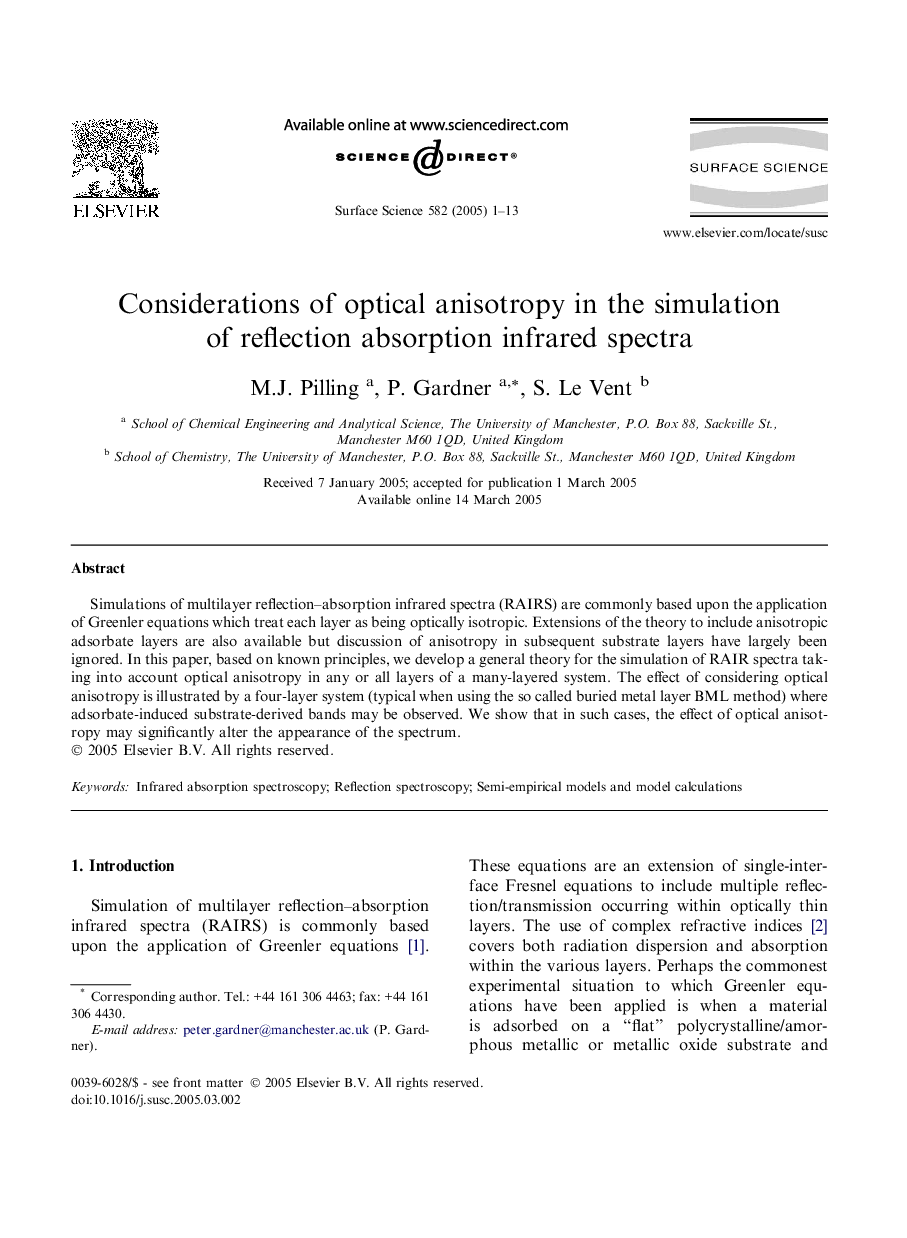 Considerations of optical anisotropy in the simulation of reflection absorption infrared spectra