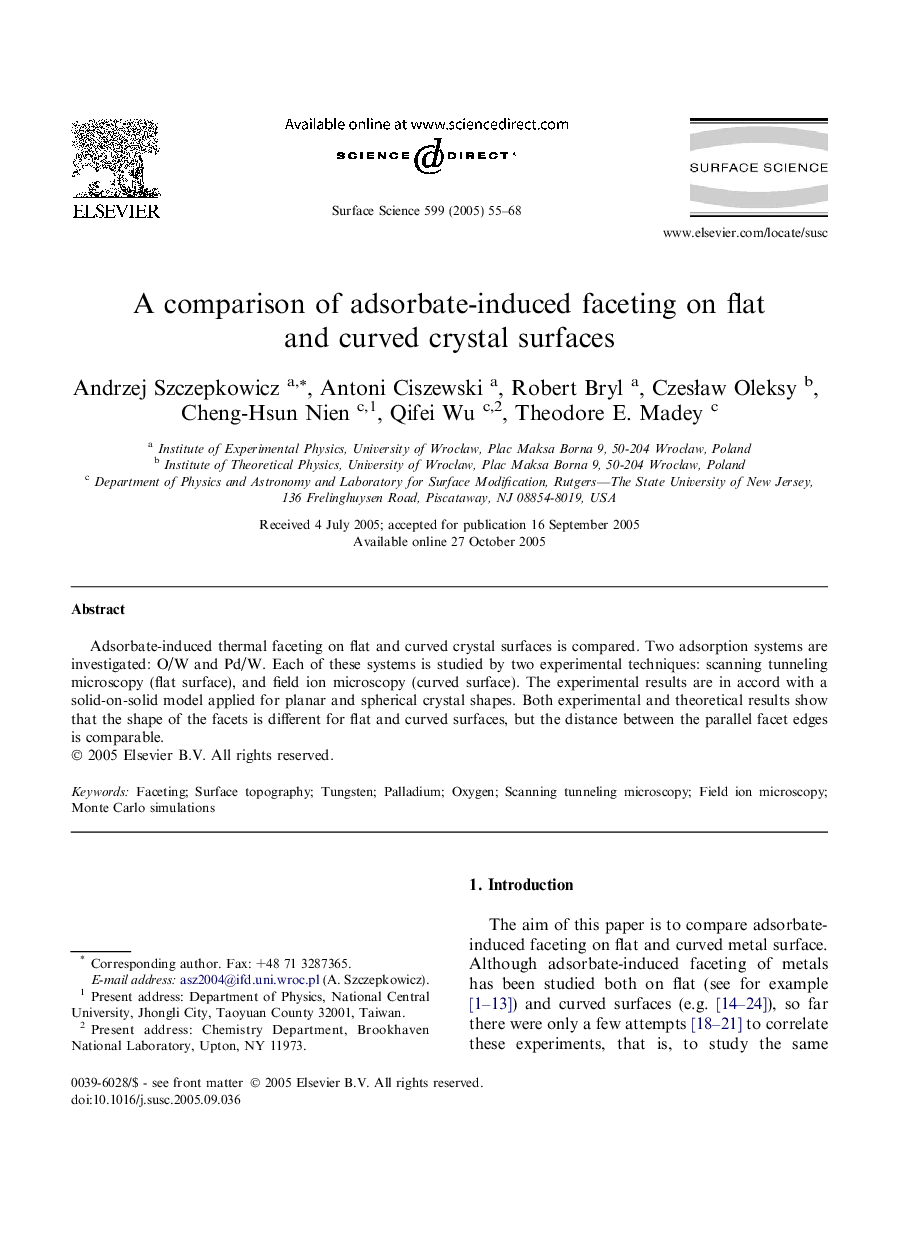 A comparison of adsorbate-induced faceting on flat and curved crystal surfaces