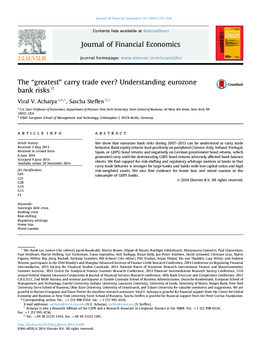 The “greatest” carry trade ever? Understanding eurozone bank risks 