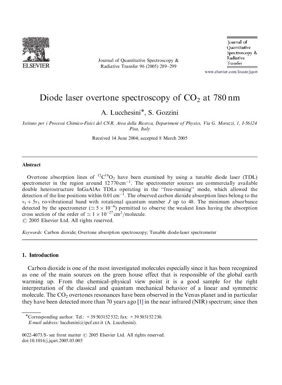 Diode laser overtone spectroscopy of CO2 at 780Â nm