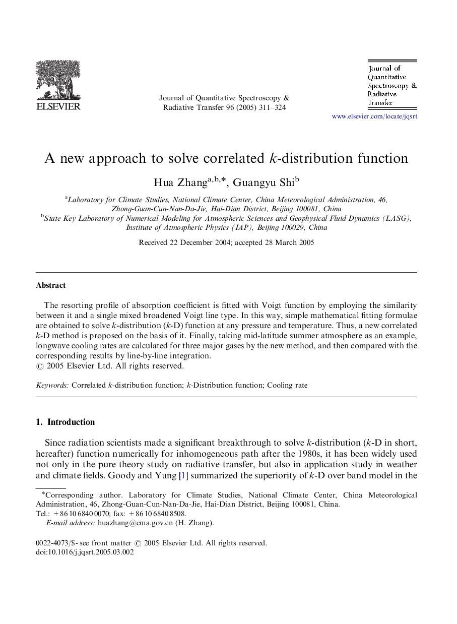 A new approach to solve correlated k-distribution function