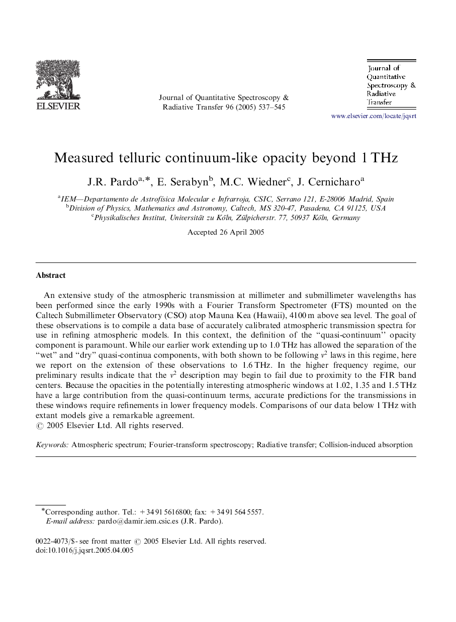 Measured telluric continuum-like opacity beyond 1Â THz