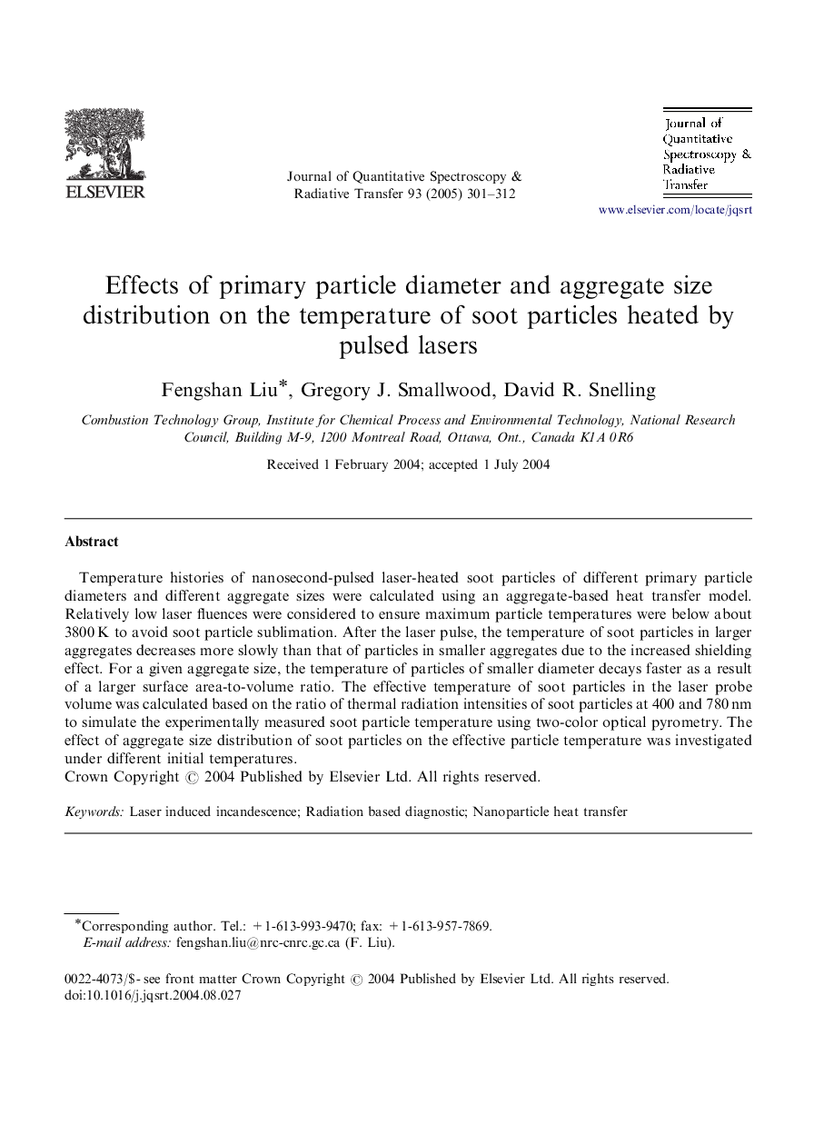 Effects of primary particle diameter and aggregate size distribution on the temperature of soot particles heated by pulsed lasers