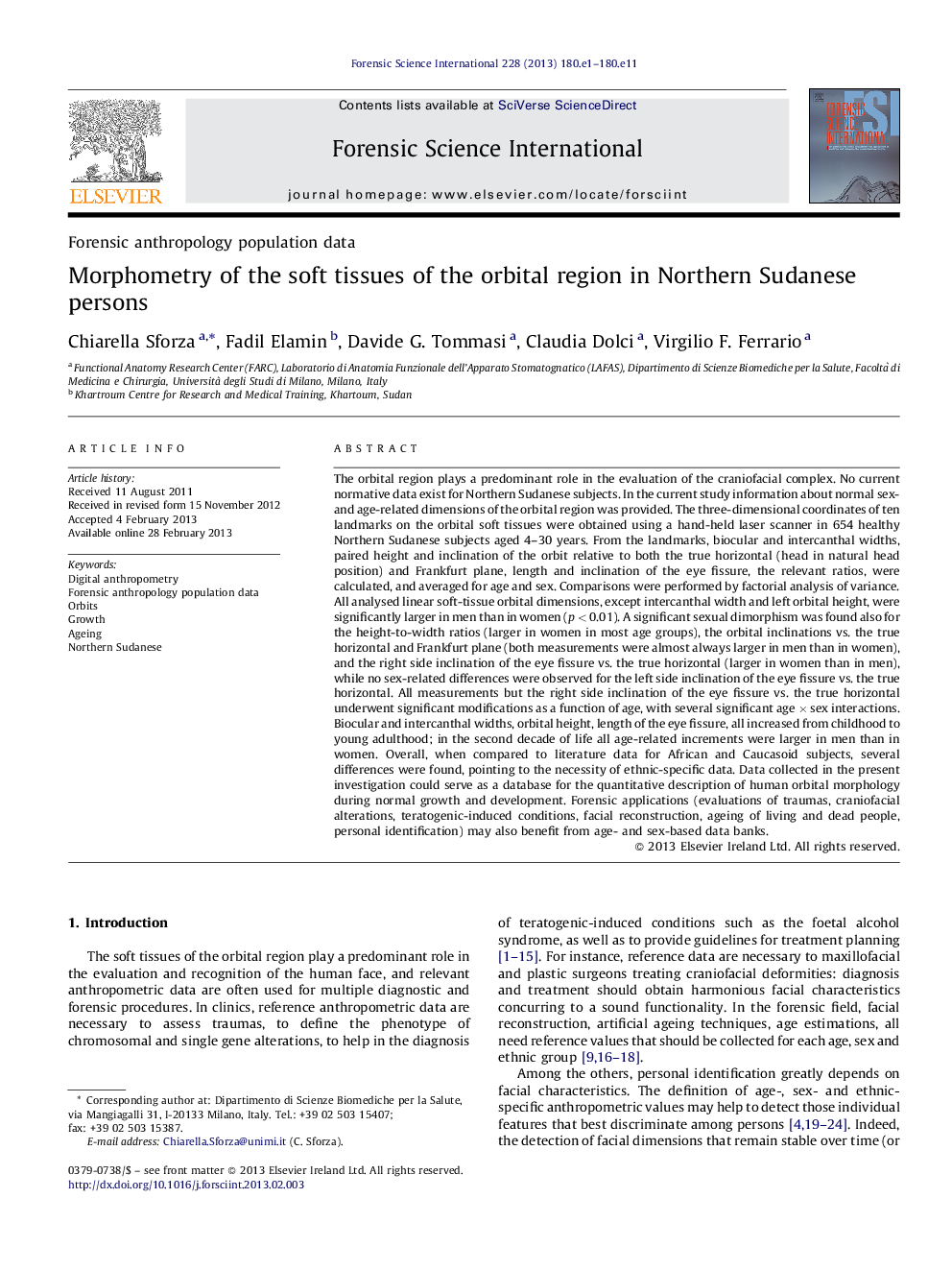 Morphometry of the soft tissues of the orbital region in Northern Sudanese persons