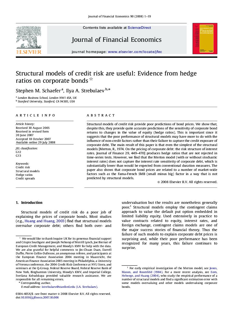 Structural models of credit risk are useful: Evidence from hedge ratios on corporate bonds 