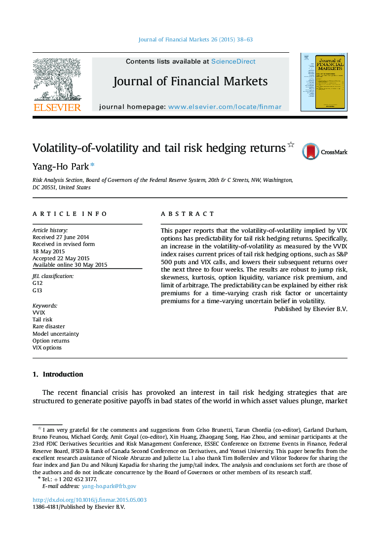 Volatility-of-volatility and tail risk hedging returns 