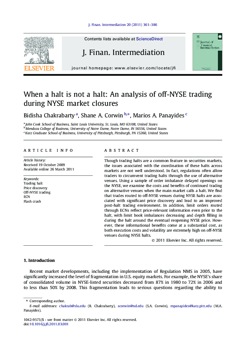When a halt is not a halt: An analysis of off-NYSE trading during NYSE market closures