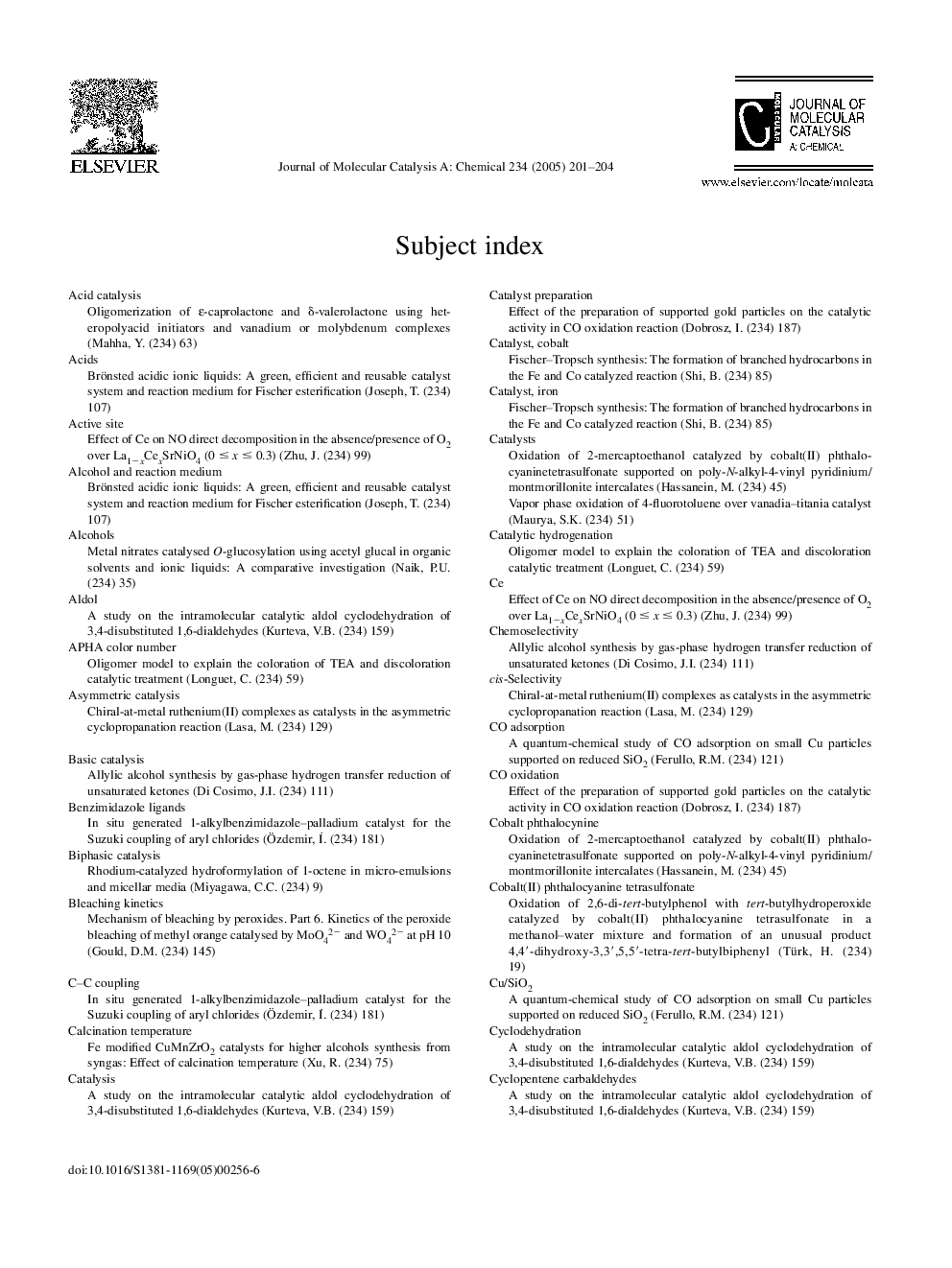 Subject index