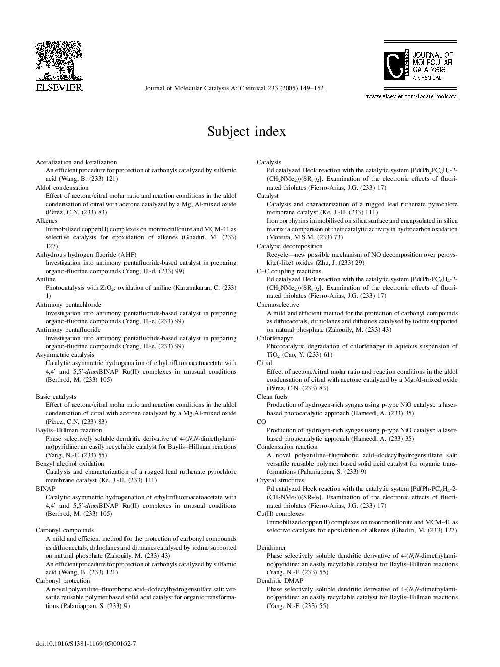 Subject index