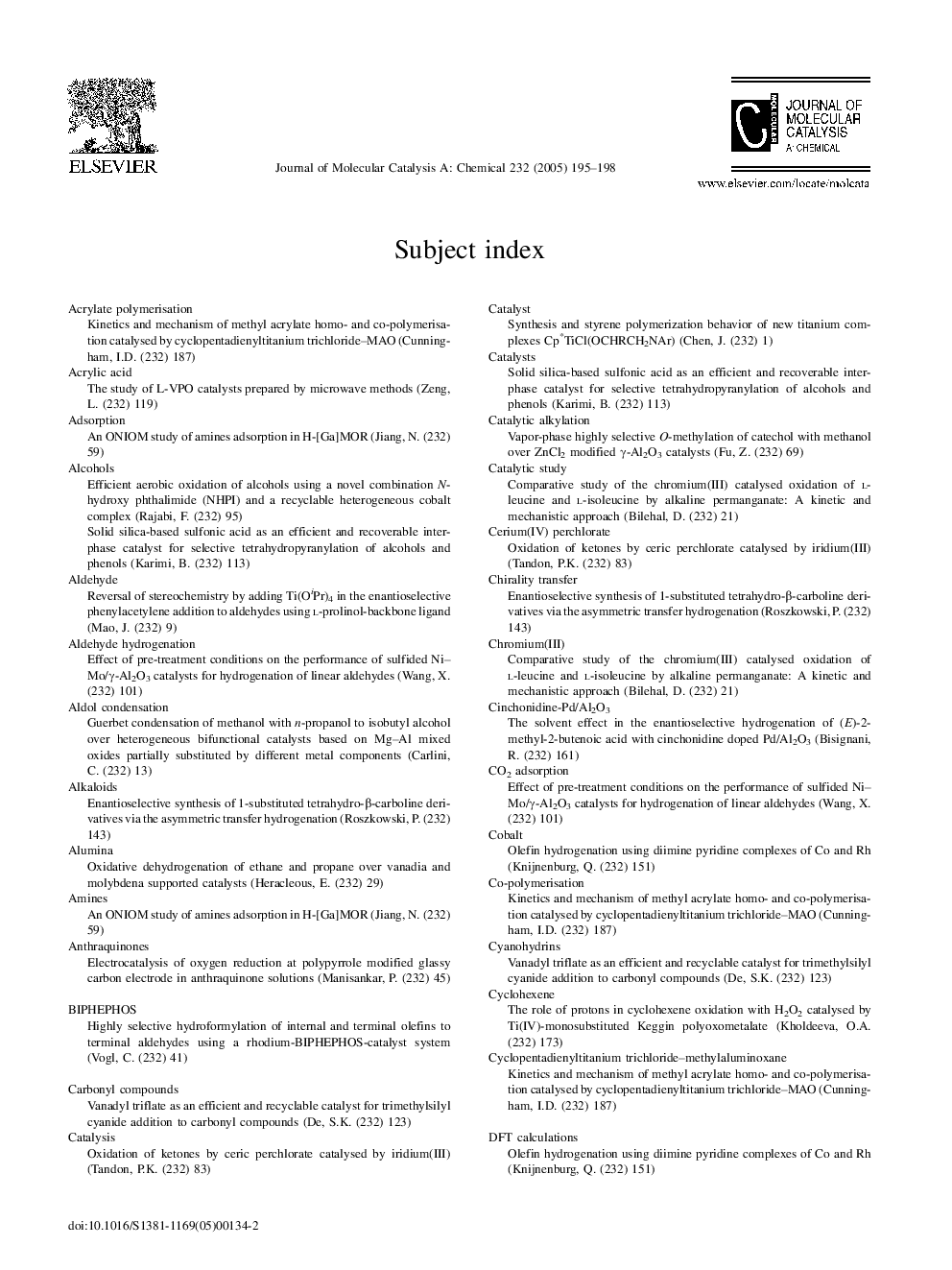 Subject index