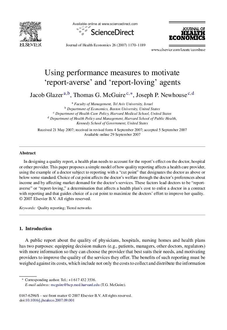 Using performance measures to motivate 'report-averse' and 'report-loving' agents