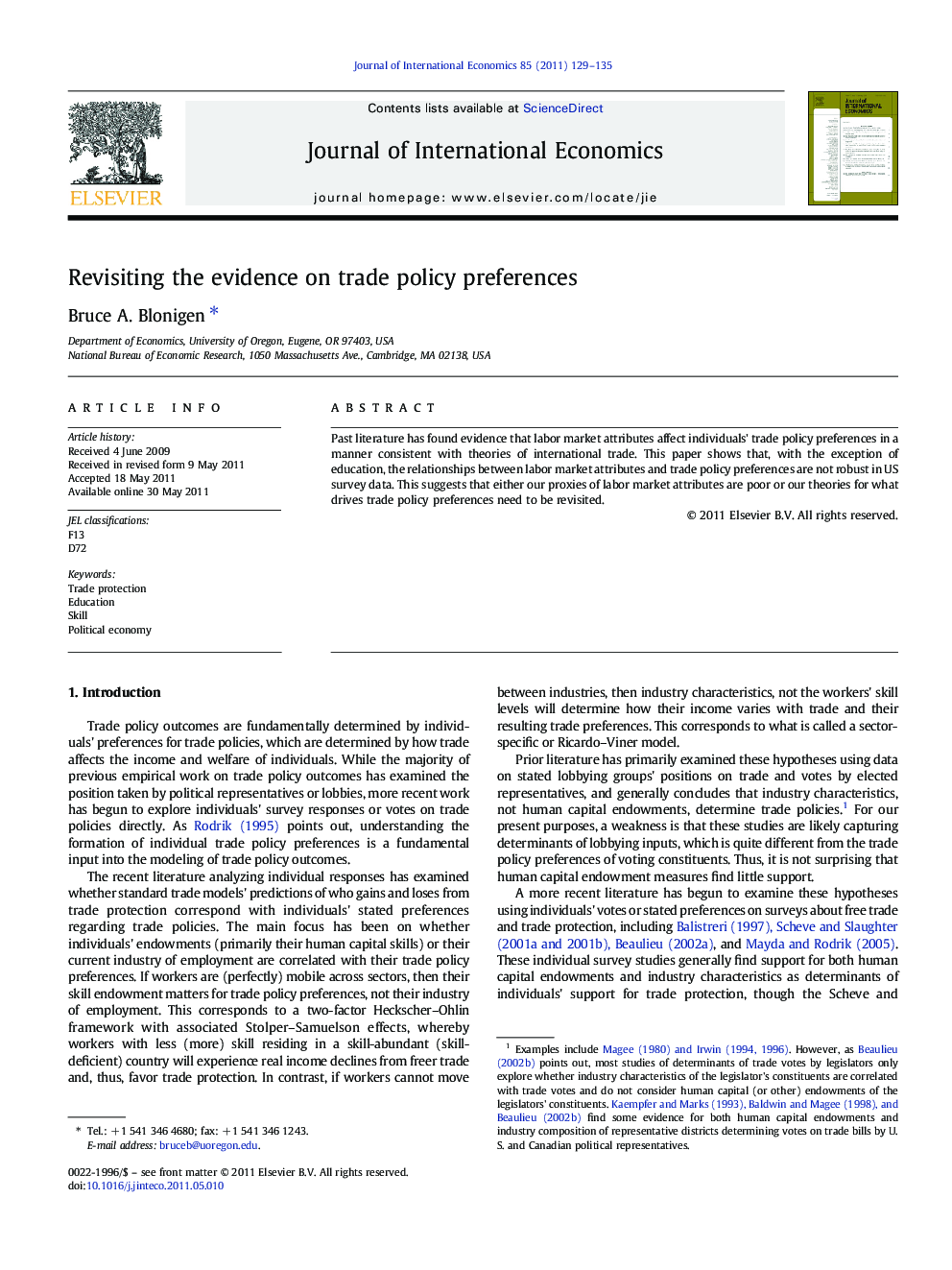 Revisiting the evidence on trade policy preferences