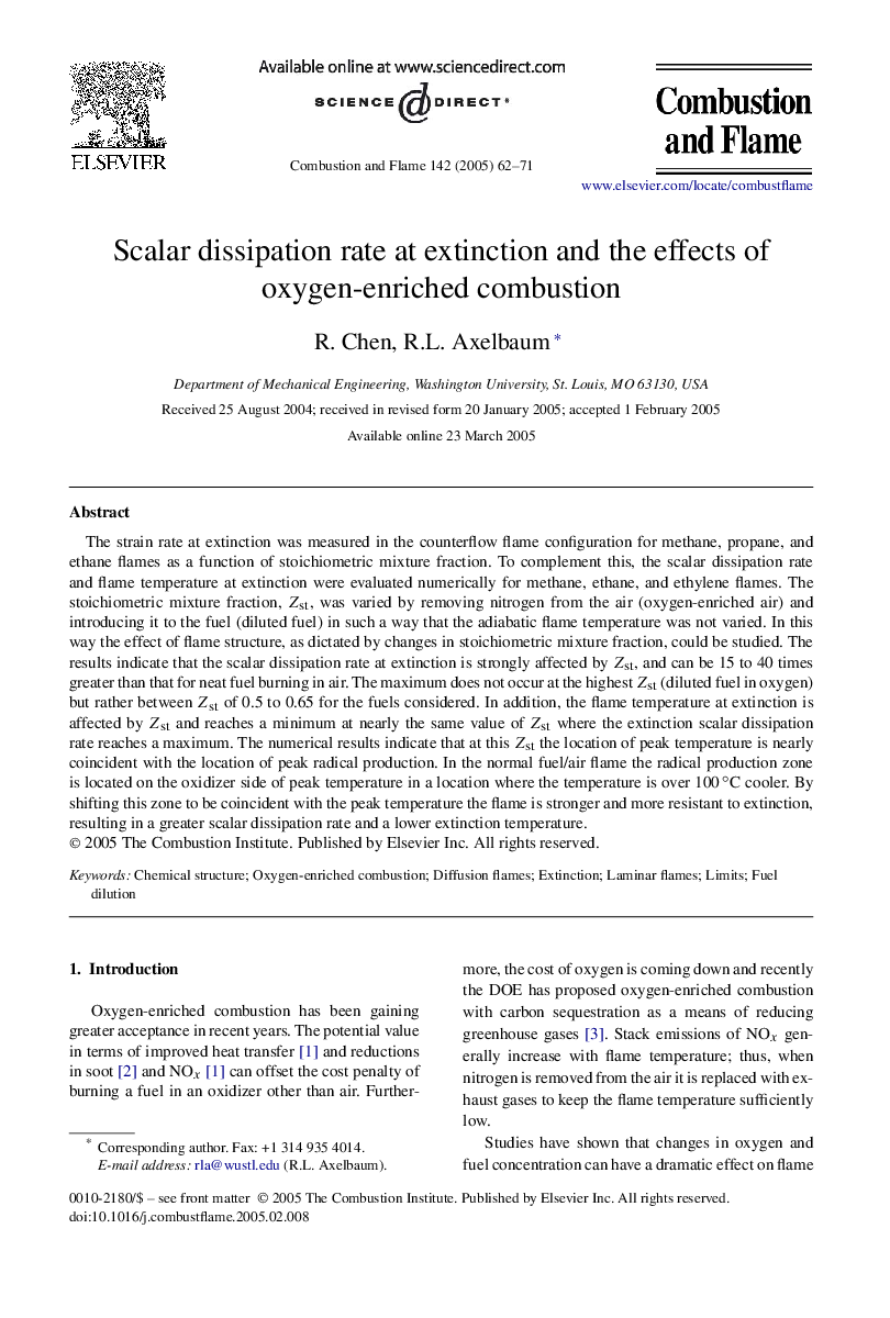 Scalar dissipation rate at extinction and the effects of oxygen-enriched combustion