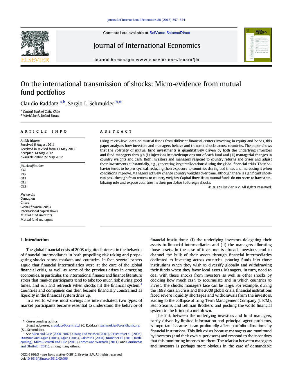 On the international transmission of shocks: Micro-evidence from mutual fund portfolios