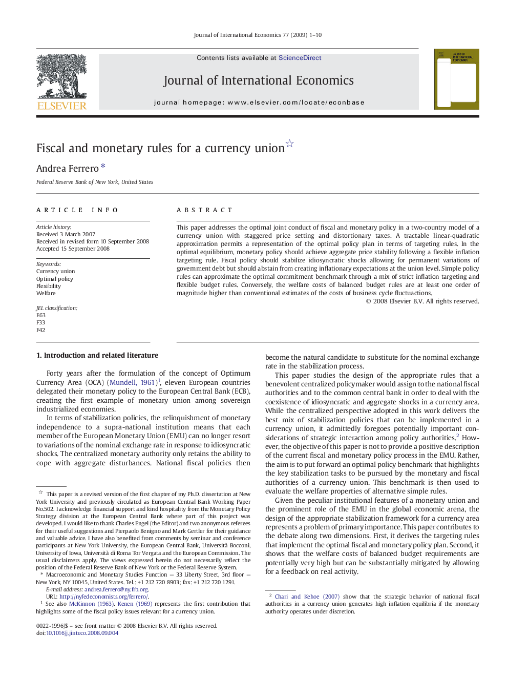 Fiscal and monetary rules for a currency union