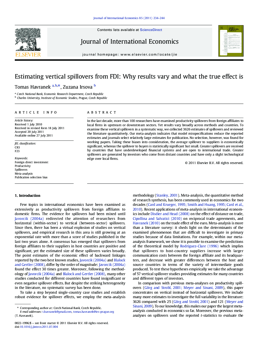 Estimating vertical spillovers from FDI: Why results vary and what the true effect is